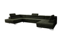 Designer Sofa Taormina mit Schlaf- und Klappfunktion in Bouclé