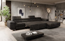 Designer Ecksofa Calvera Maxi mit Schlaf- und Klappfunktion in Cord