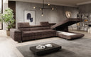 Designer Ecksofa Calvera Maxi mit Schlaf- und Klappfunktion in Cord