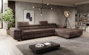 Designer Ecksofa Calvera Maxi mit Schlaf- und Klappfunktion in Cord