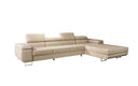 Designer Ecksofa Calvera Maxi mit Schlaf- und Klappfunktion in Bouclé