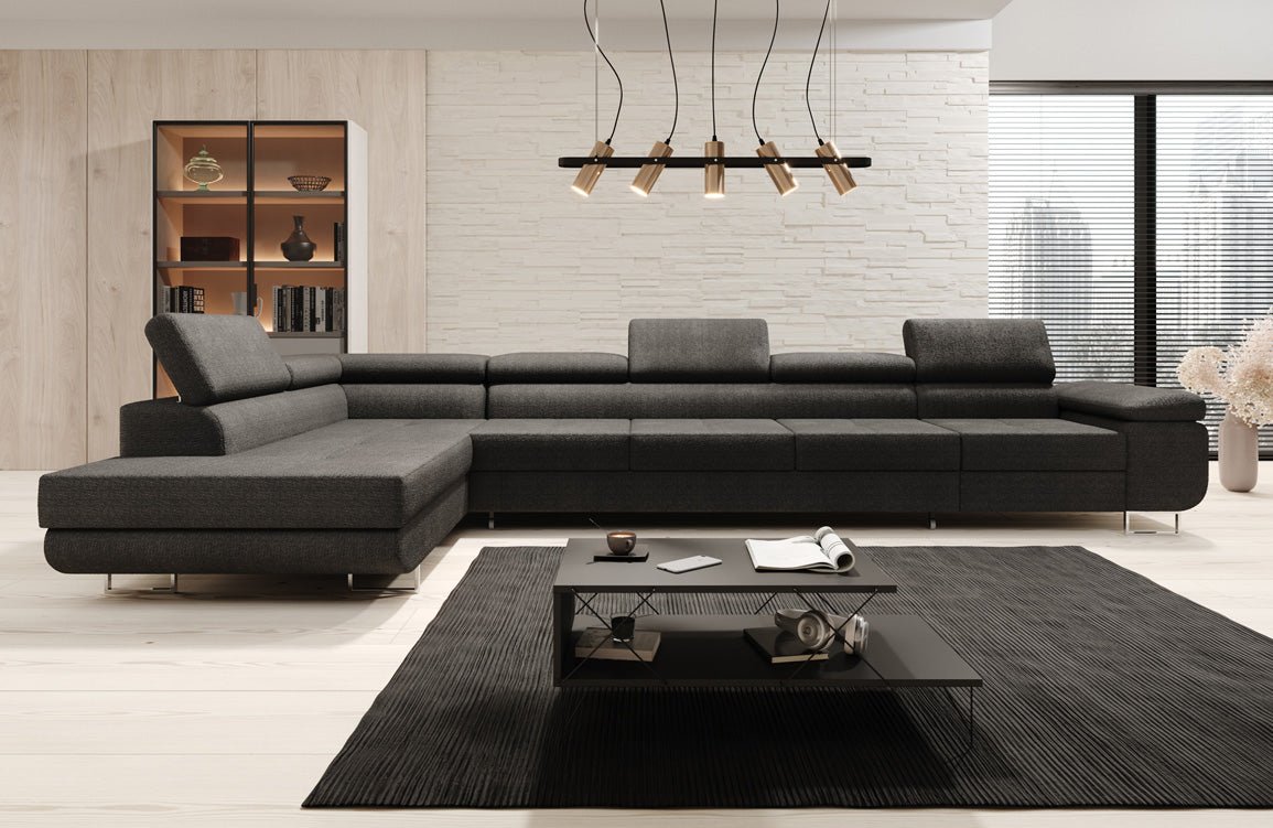 Canapé designer Maxi avec fonction couchage et pliable en bouclé