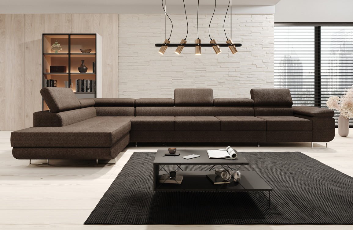 Canapé designer Maxi avec fonction couchage et pliable en bouclé
