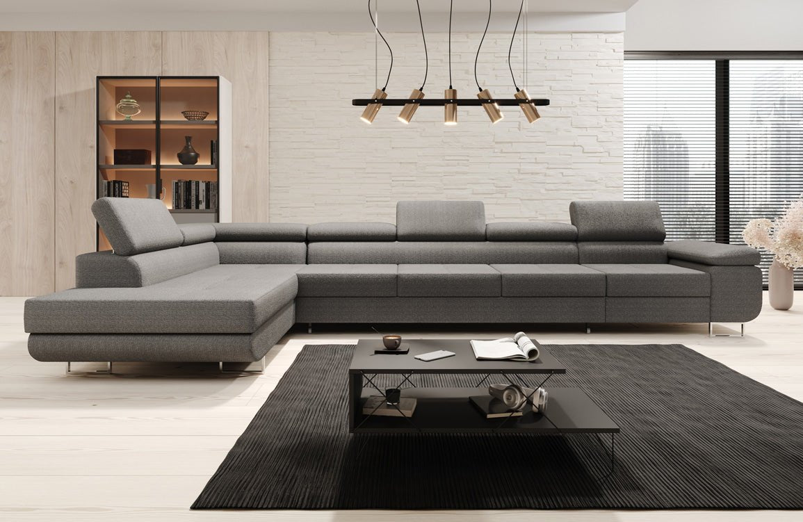 Canapé designer Maxi avec fonction couchage et pliable en bouclé