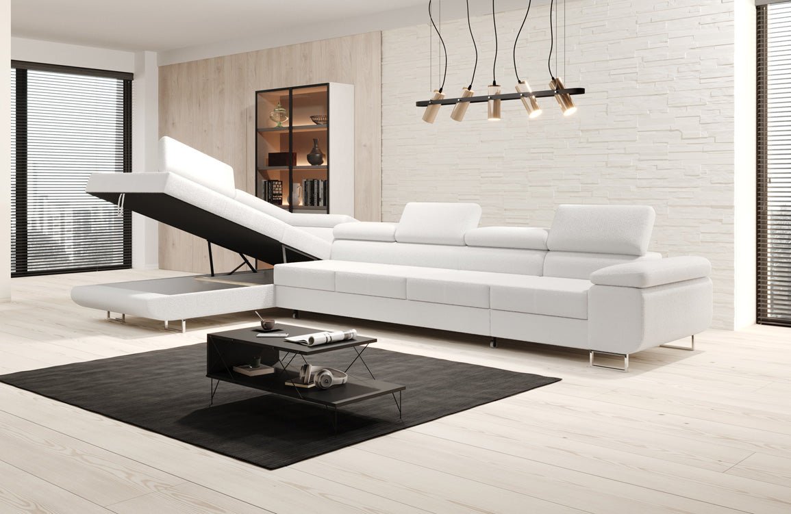 Canapé designer Maxi avec fonction couchage et pliable en bouclé