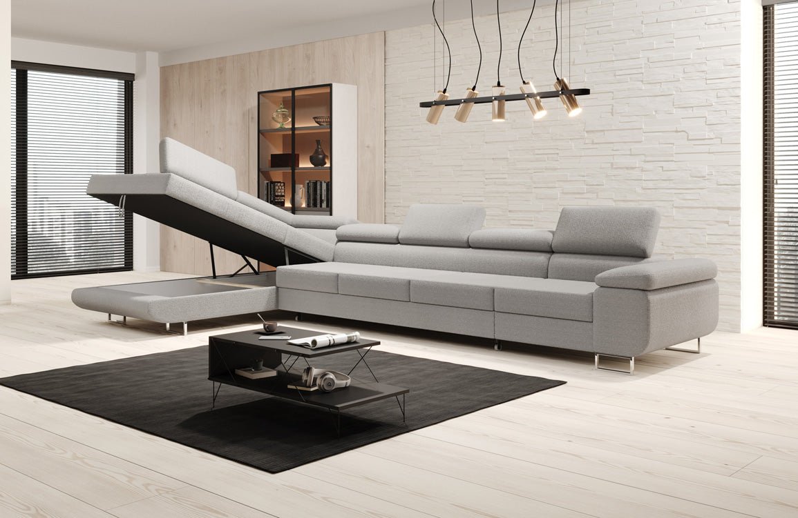 Canapé designer Maxi avec fonction couchage et pliable en bouclé