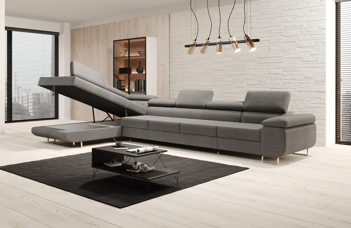 Canapé designer Maxi avec fonction couchage et pliable en bouclé
