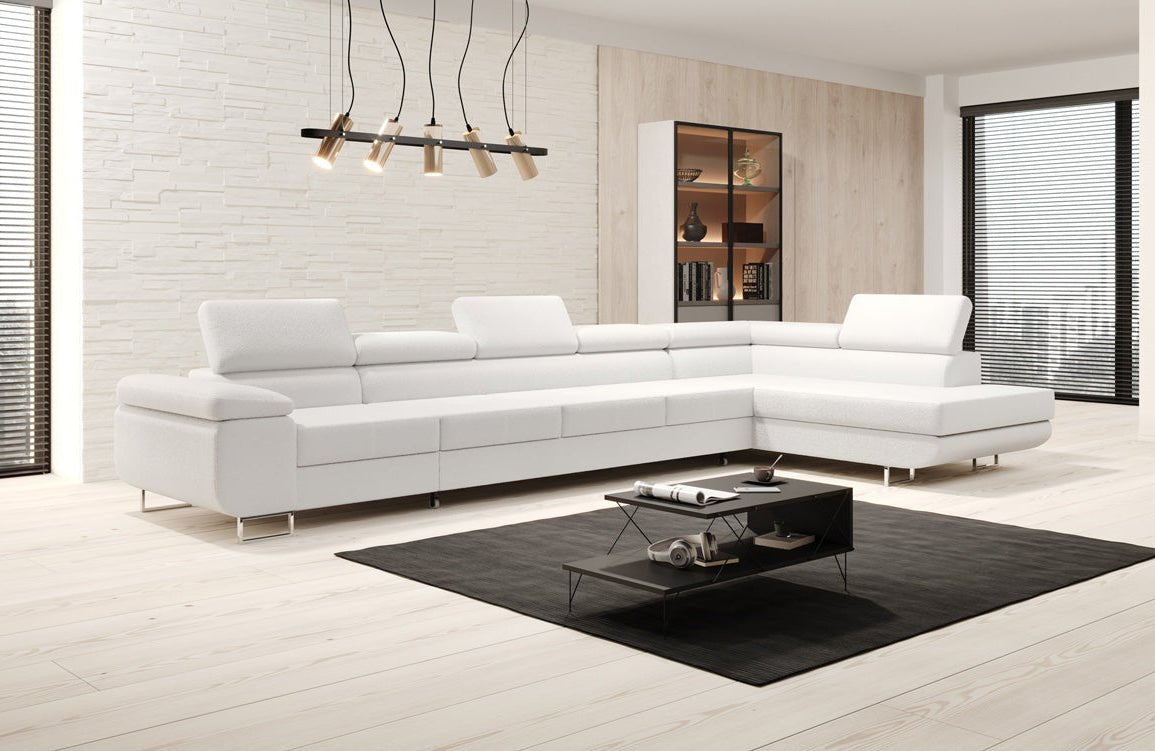 Canapé designer Maxi avec fonction couchage et pliable en bouclé