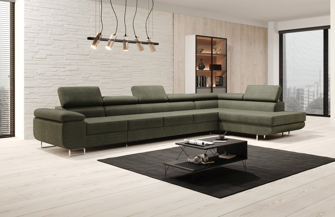 Canapé designer Maxi avec fonction couchage et pliable en bouclé