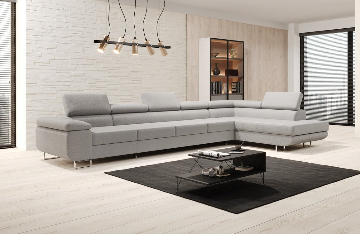 Canapé designer Maxi avec fonction couchage et pliable en bouclé
