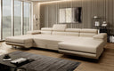 Canapé designer Calvera U avec fonction couchage et rabattable en Bouclé