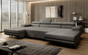 Canapé designer Calvera U avec fonction couchage et rabattable en Bouclé
