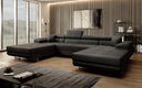 Canapé designer Calvera U avec fonction couchage et rabattable en Bouclé