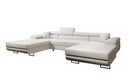 Canapé designer Calvera U avec fonction couchage et rabattable en Bouclé
