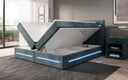 Boxspringbett Lara mit Stauraum und LED in Cord