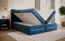 Lit boxspring Minera avec LED, USB et espace de rangement
