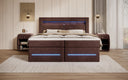 Lit boxspring Minera avec LED, USB et espace de rangement