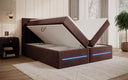 Lit boxspring Minera avec LED, USB et espace de rangement