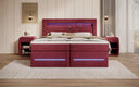 Lit boxspring Minera avec LED, USB et espace de rangement