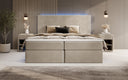 Boxspringbett Voyage mit LED u. Stauraum in Samt