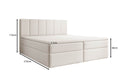 Lit boxspring Aurelia en Similicuir avec espace de rangement