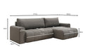 Canapé d’angle design Venezia avec fonction couchage et espace de rangement