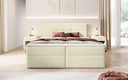 Lit boxspring Eleonora Bouclé avec espace de rangement
