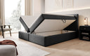 Lit boxspring Eleonora Bouclé avec espace de rangement