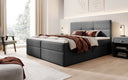 Lit boxspring Eleonora Bouclé avec espace de rangement