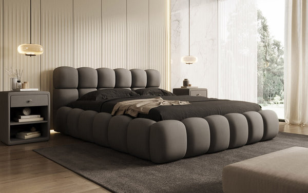 Designer Polsterbett Boston Stoff mit Stauraum