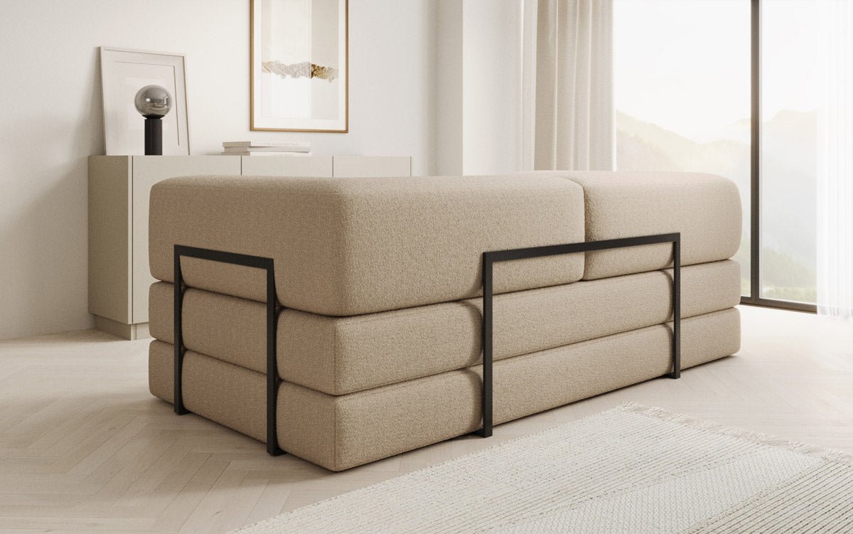 Designer Sofa Lazy 3-Seater in Bouclé