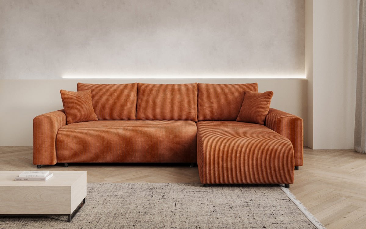 Designer Sofa Hanna mit Schlaffunktion und Stauraum