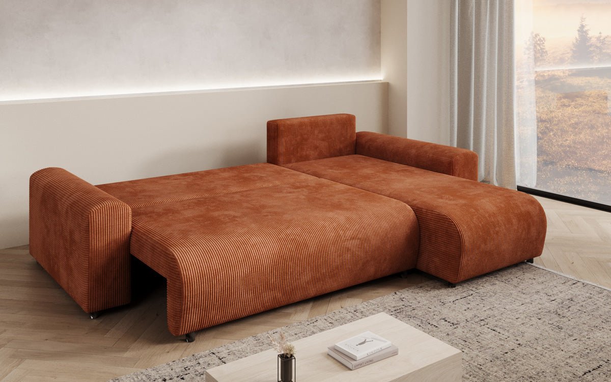 Designer Sofa Hanna mit Schlaffunktion und Stauraum