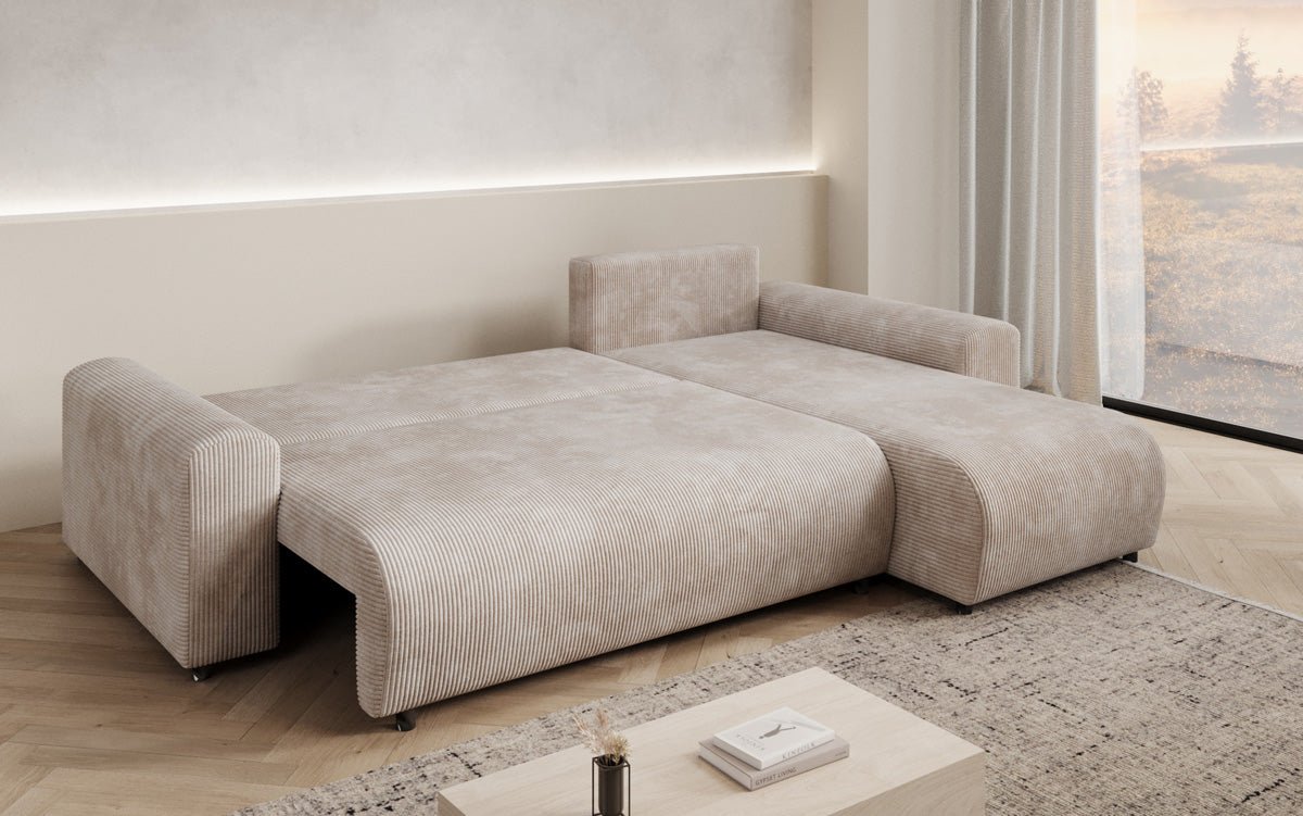 Designer Sofa Hanna mit Schlaffunktion und Stauraum