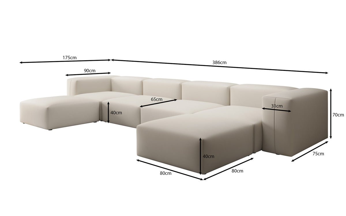 Canapé Designer U Snug en Tissu