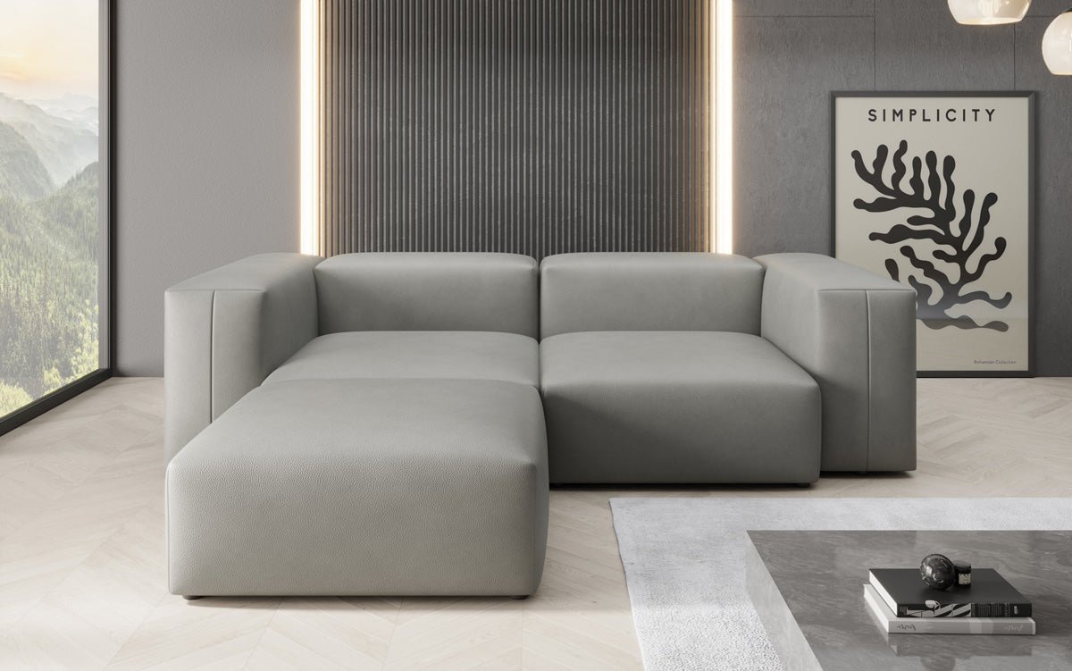 Canapé d'angle Designer L Snug Mini en cuir véritable