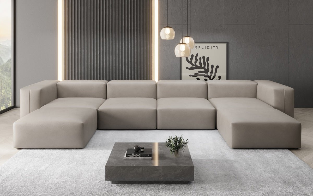Canapé Designer U Snug en cuir véritable