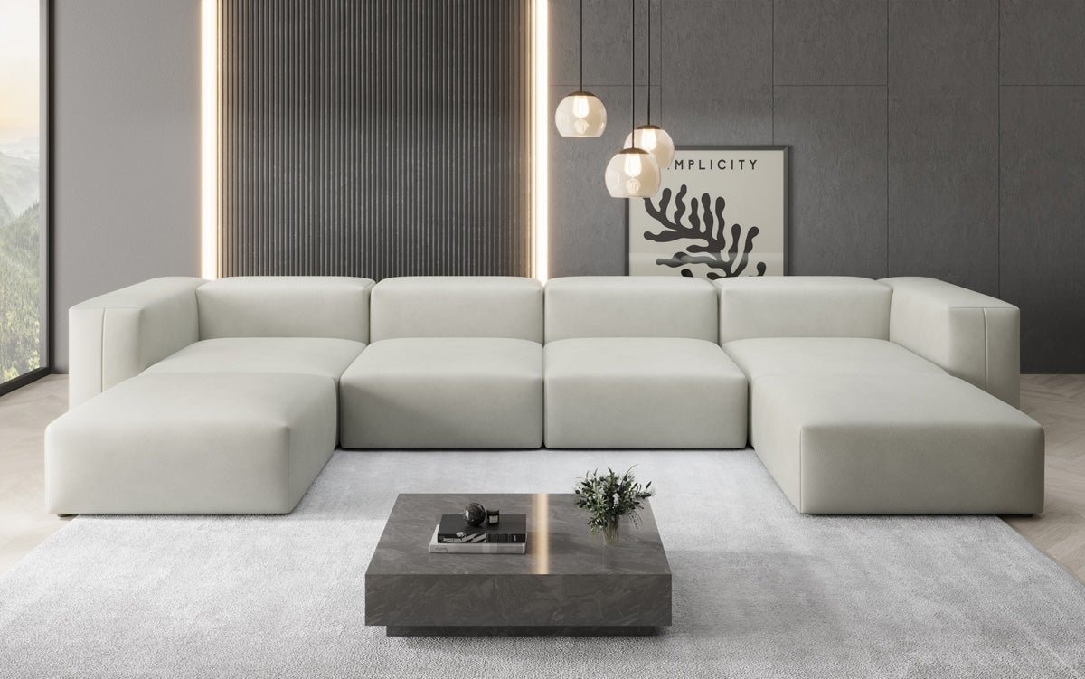 Canapé Designer U Snug en cuir véritable
