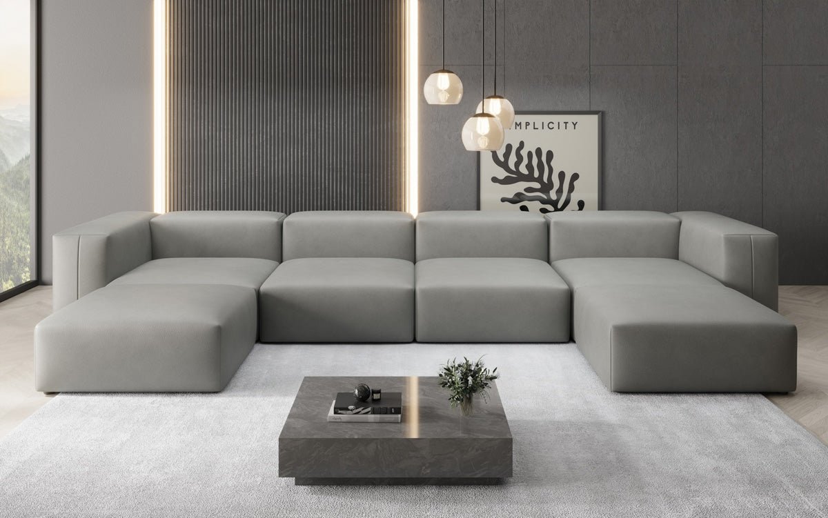 Canapé Designer U Snug en cuir véritable