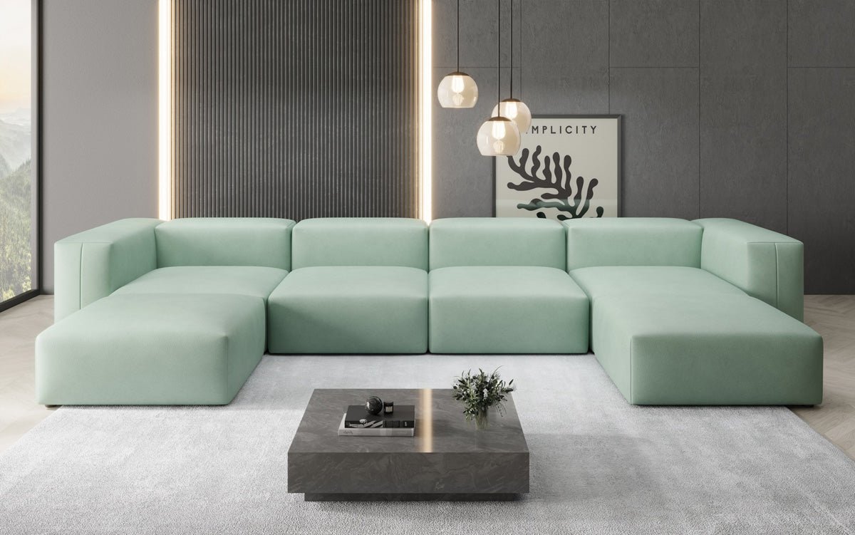 Canapé Designer U Snug en cuir véritable