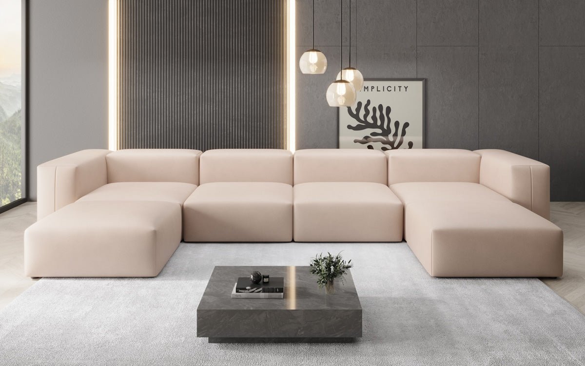 Canapé Designer U Snug en cuir véritable