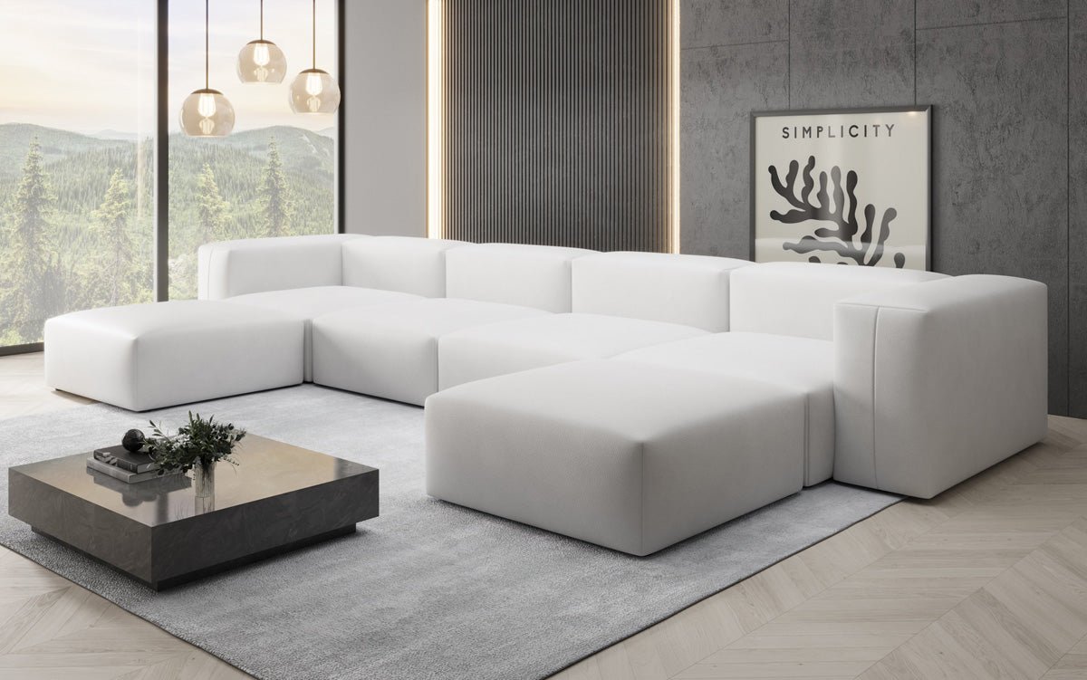 Canapé Designer U Snug en cuir véritable