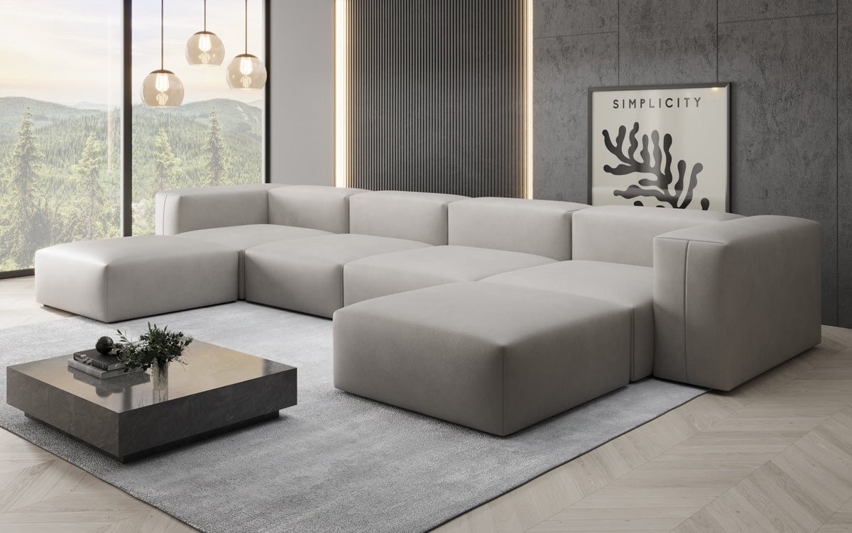 Canapé Designer U Snug en cuir véritable