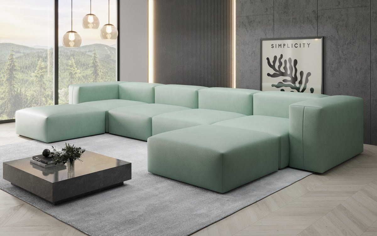 Canapé Designer U Snug en cuir véritable