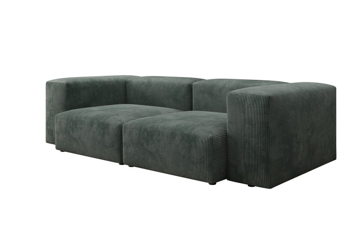 Designer 2-seater Snug sofa in corduroy