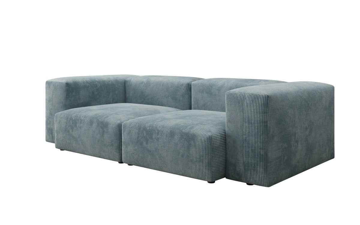 Designer 2-seater Snug sofa in corduroy