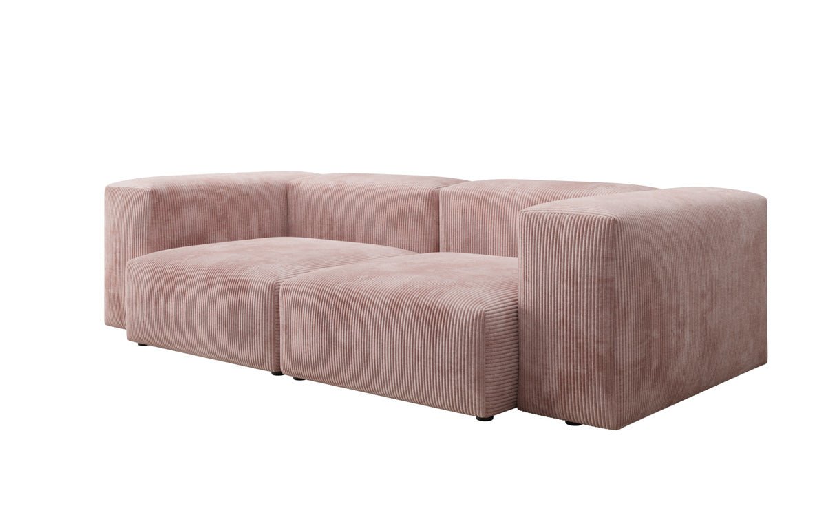 Designer 2-seater Snug sofa in corduroy