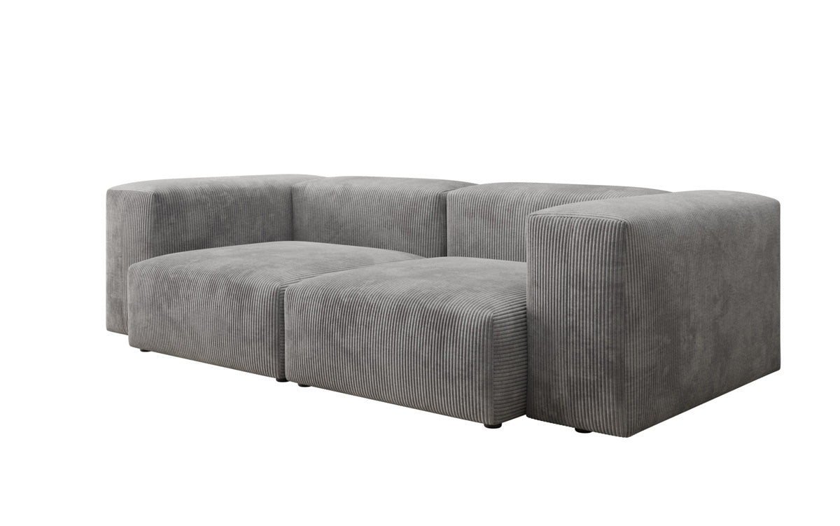 Designer 2-seater Snug sofa in corduroy