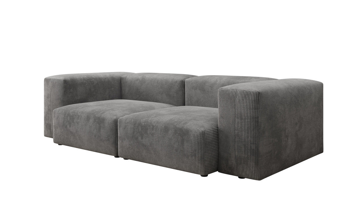 Designer 2-seater Snug sofa in corduroy