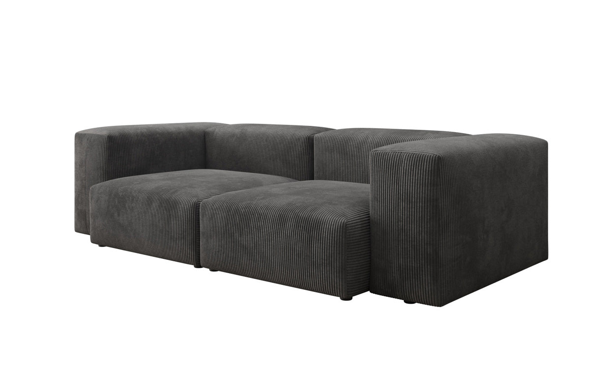 Designer 2-seater Snug sofa in corduroy